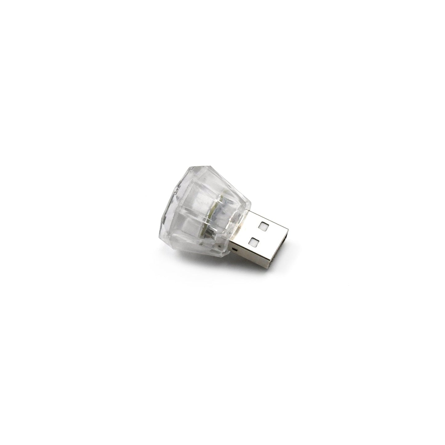 Mix Color Diamond Shape Car Mini USB LED Environmental Lights for Car and Home Decoration Led Light, Mini USB LED Night Lights Car Interior Atmosphere Lamp Car light(white-Color)