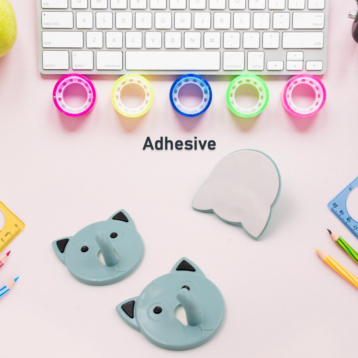 MULTIPURPOSE STRONG HOOK SELF-ADHESIVE HOOKS FOR WALL HEAVY PLASTIC HOOK, STICKY HOOK HOUSEHOLD FOR HOME , DECORATIVE HOOKS, BATHROOM & ALL TYPE WALL USE HOOK , SUITABLE FOR BATHROOM, KITCHEN, OFFICE
