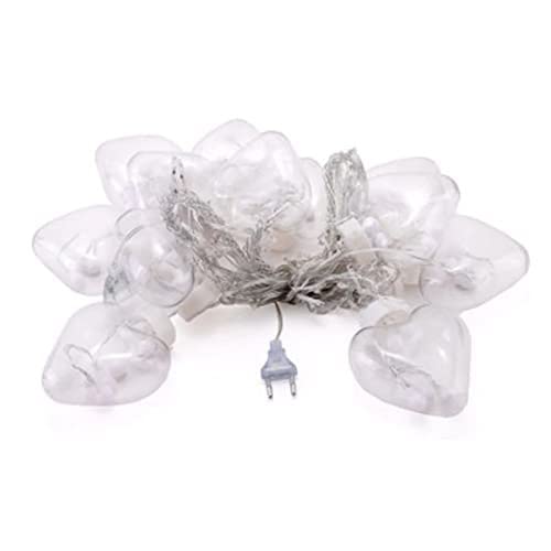 8 Feet 12 Wish Heart Ball String LED Lights With Color Box for Home Decoration, Diwali & Wedding LED Christmas Light Indoor and Outdoor Light ,Festival Decoration (Wishing Ball Warm White)