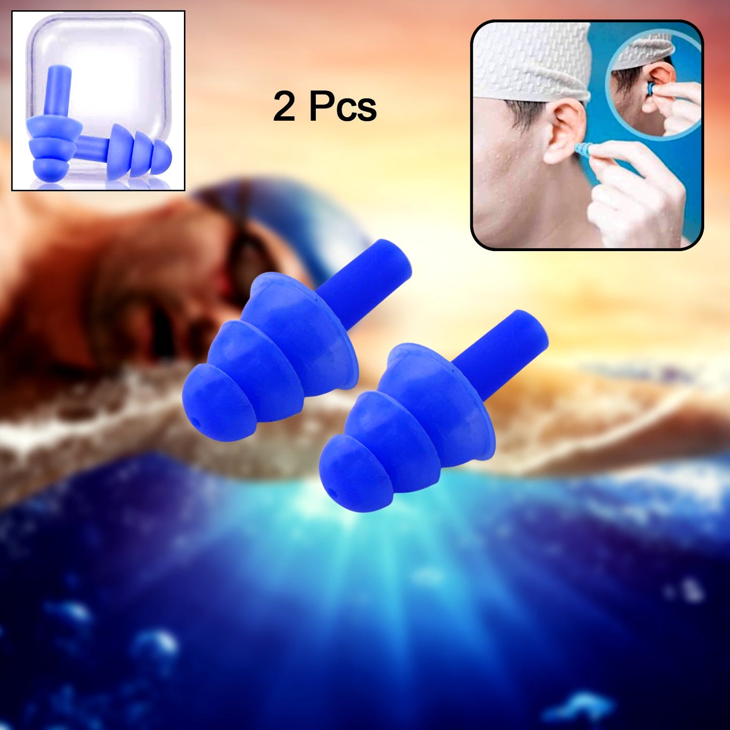 Safety Ultra Soft Foam Ear Plugs Reusable Ear Plugs for Sleeping, Travel, Loud Noises, Work, Learning, Snoring (2 Pc Set)