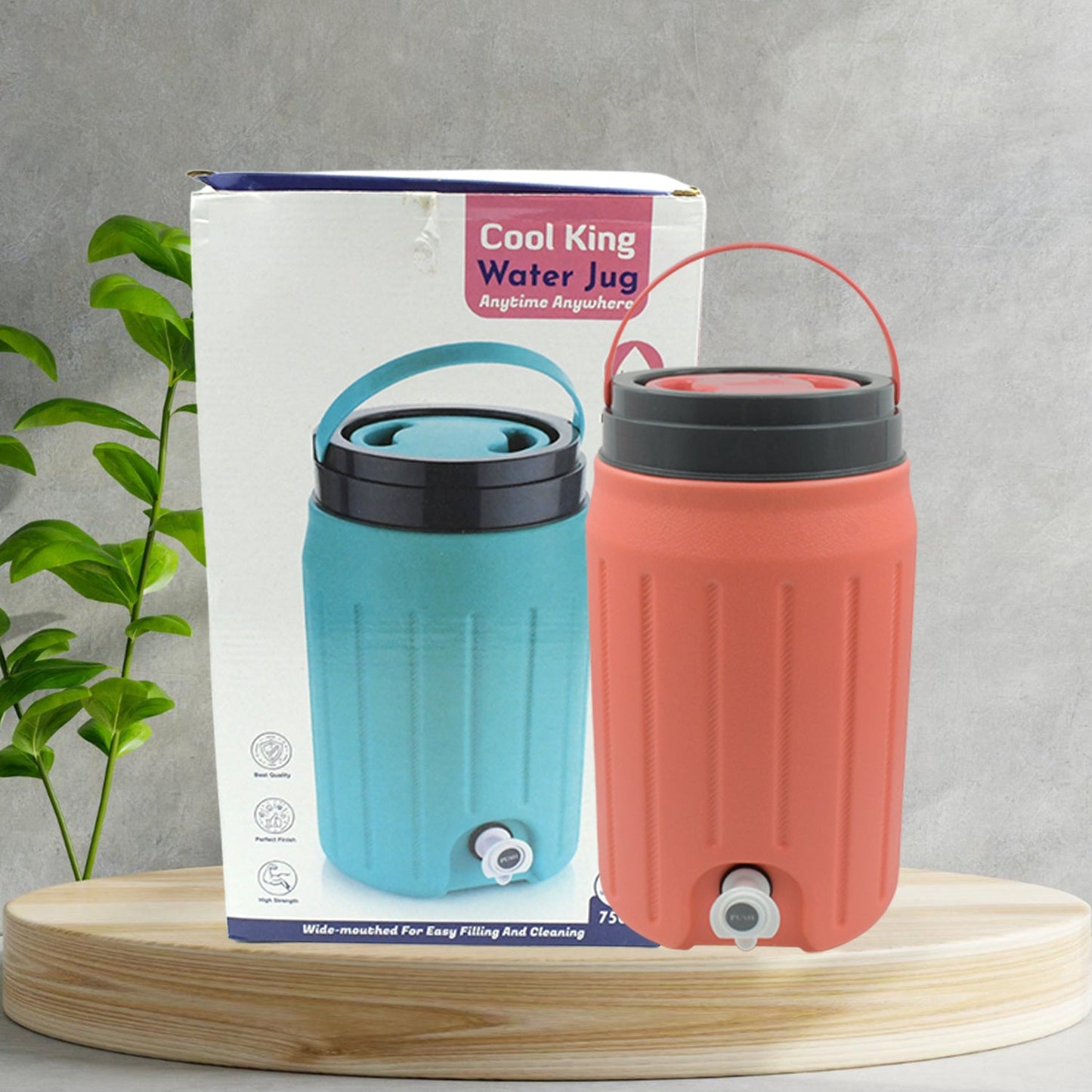 Insulated Plastic Water Rover Jug with a Sturdy Handle, Water Jug Camper with Tap Plastic Insulated Water Water Storage Cool Water Storage for Home & Travelling (2500ML, 7500ML, 12000ML)