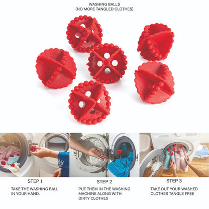 207 Laundry Washing Ball, Wash Without Detergent (6pcs) 