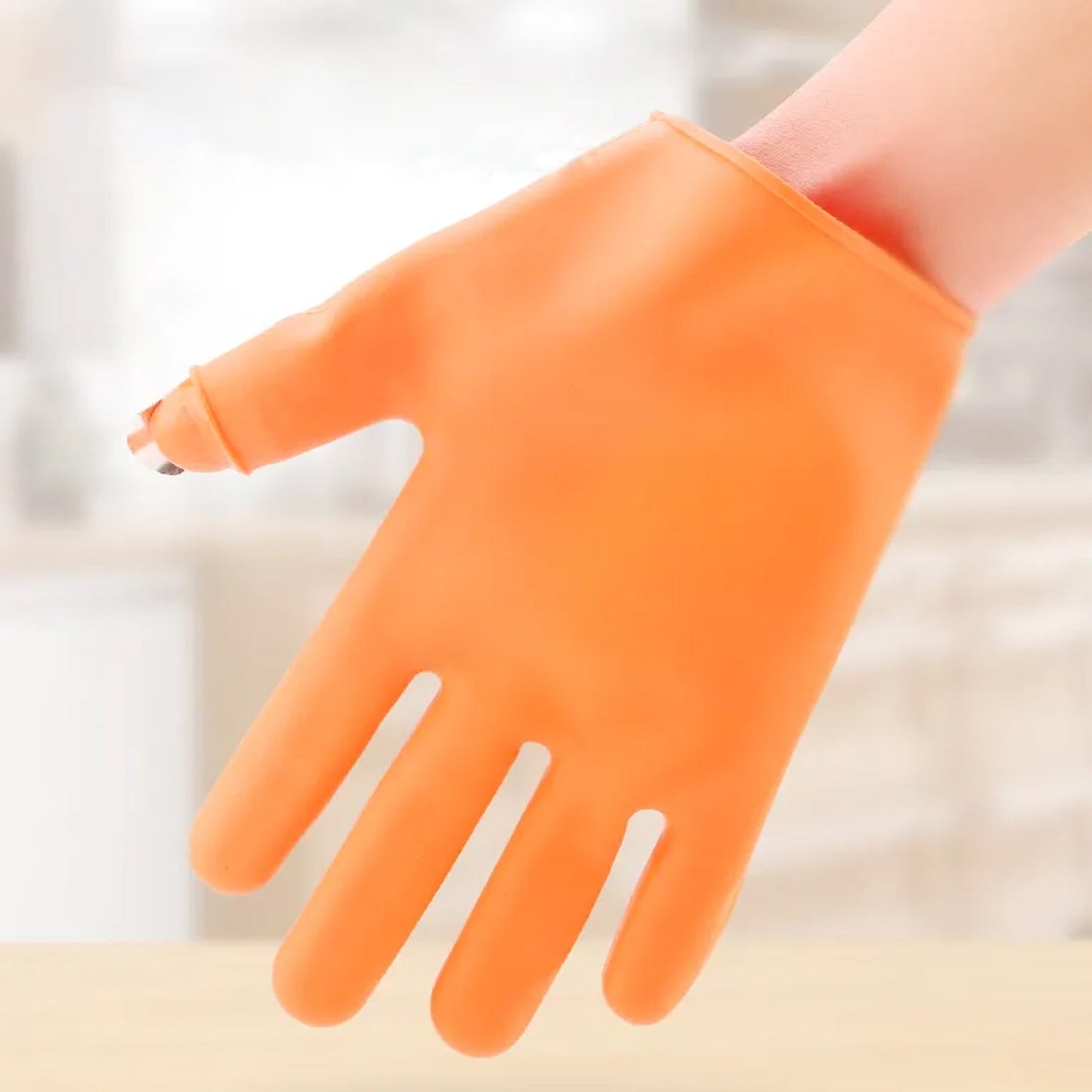 Gloves Silicone Thumb Knife Finger Protector Gears Cutting Vegetable Harvesting Knife Pinching Plant Blade Scissors Garden Gloves, Right-Handed Gloves (1Pc)