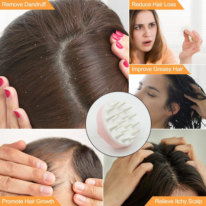 Hair Scalp Massager Shampoo Brush, Scalp Care Hair Wash Brush Silicone Comb, Shampoo Brush (1 Pc / Mix Color)