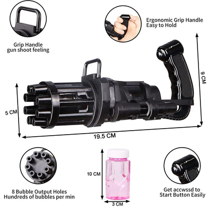 8028  8-Hole battery operated Bubbles Gun Toys for Boys and Girls 