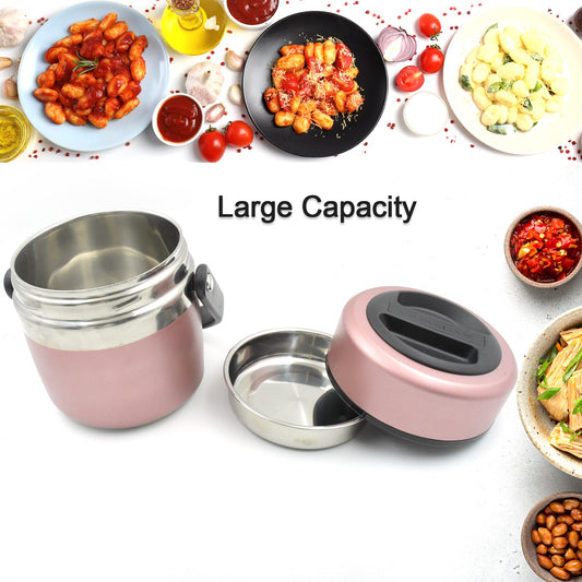 Leak-proof Thermos Flask For Hot Food, Warm Soup Cup, Vacuum Insulated Lunch Box, Food Box for Thermal Container For Food Stainless Steel (Multi-Color)