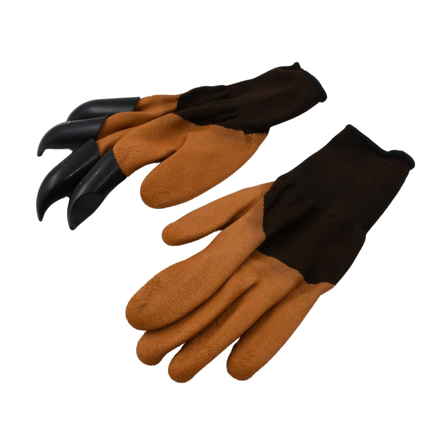 Garden Farming Gloves With Hand Fingertips & Plastic Claws (1 Pair)