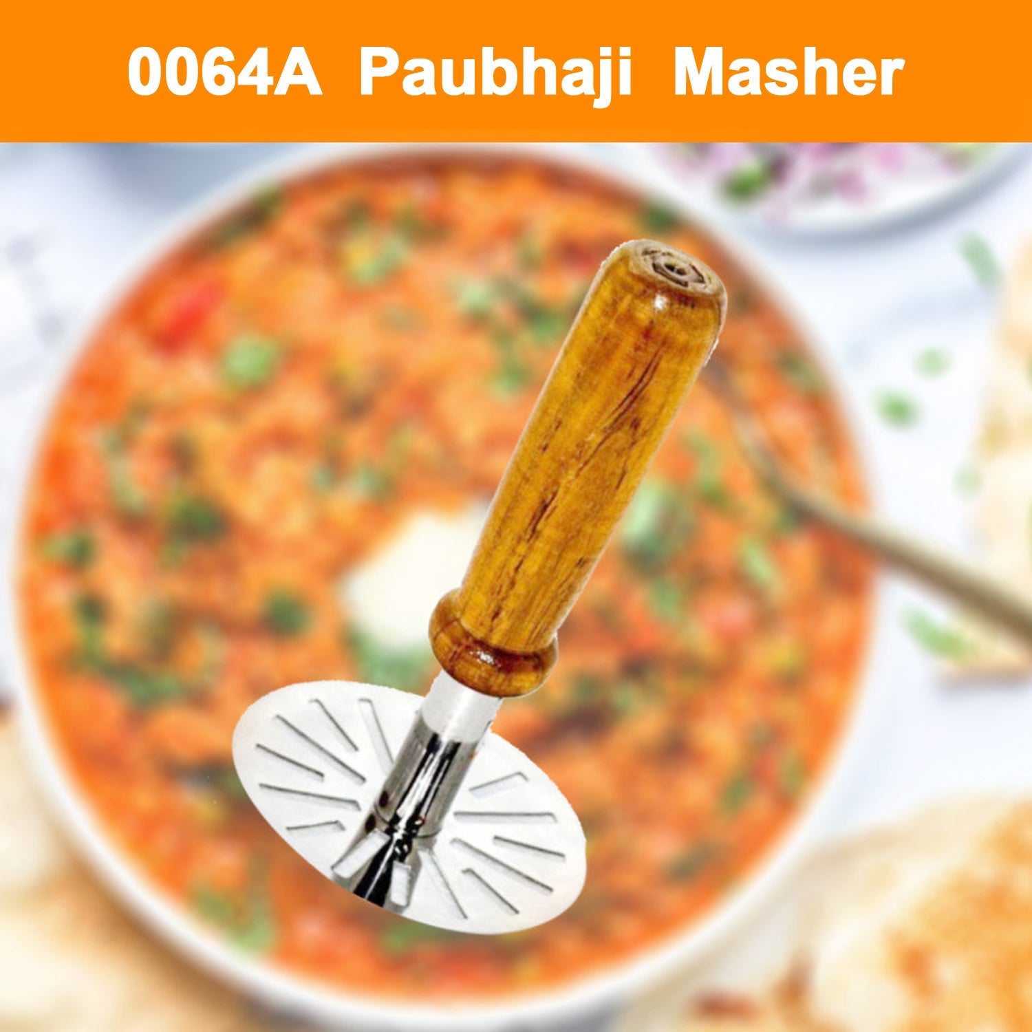 0064A Paubhaji Masher used in all kinds of household and kitchen places for mashing and making paubhajis. 