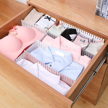 Storage Box Drawer Organizer Drawer Cupboard Divider | Grid Closet Sorting Partition | Plastic Strips Separators box organizer (4 Pc Set )