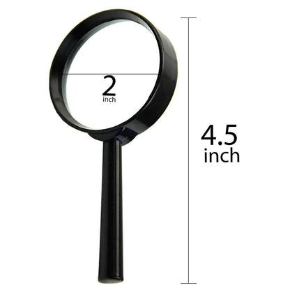 Magnifying glass Lens - reading aid made of glass - real glass magnifying glass that can be used on both sides - glass breakage-proof magnifying glass, Protect Eyes, 50 mm