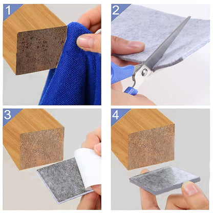 FURNITURE PAD SQUARE FELT PADS FLOOR PROTECTOR PAD FOR HOME & ALL FURNITURE USE (Pack Of 4 Pc)