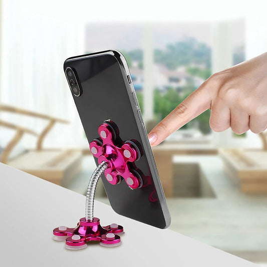 Phone Holder, 360°Rotatable Phone Stand Multi-Function Double-Sided Suction Cup Mobile Phone Holder  vip stand( MOQ :- 6 Pc )