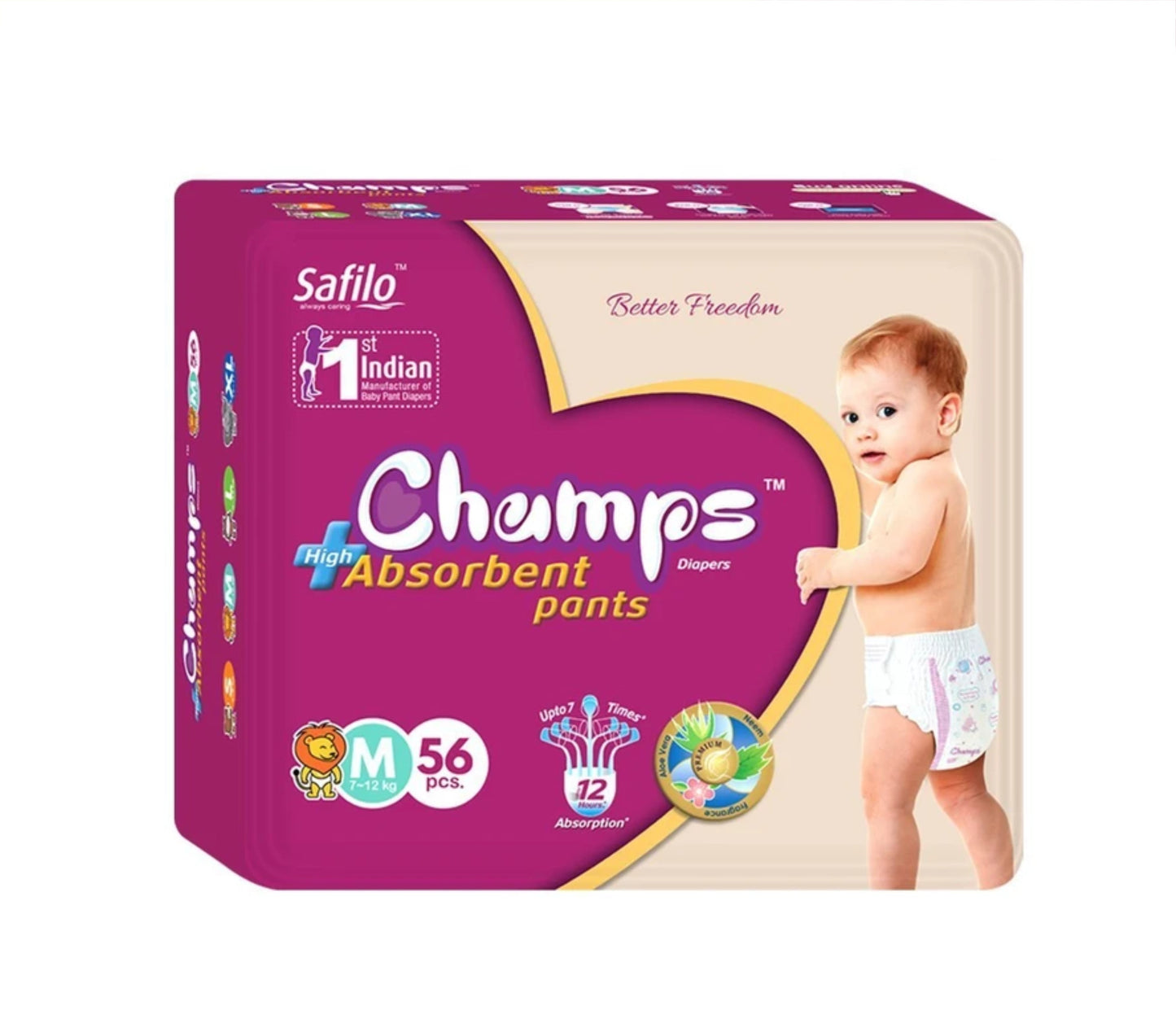 Premium Champs High Absorbent Pant Style Diaper Small Size Diaper 42 Pcs