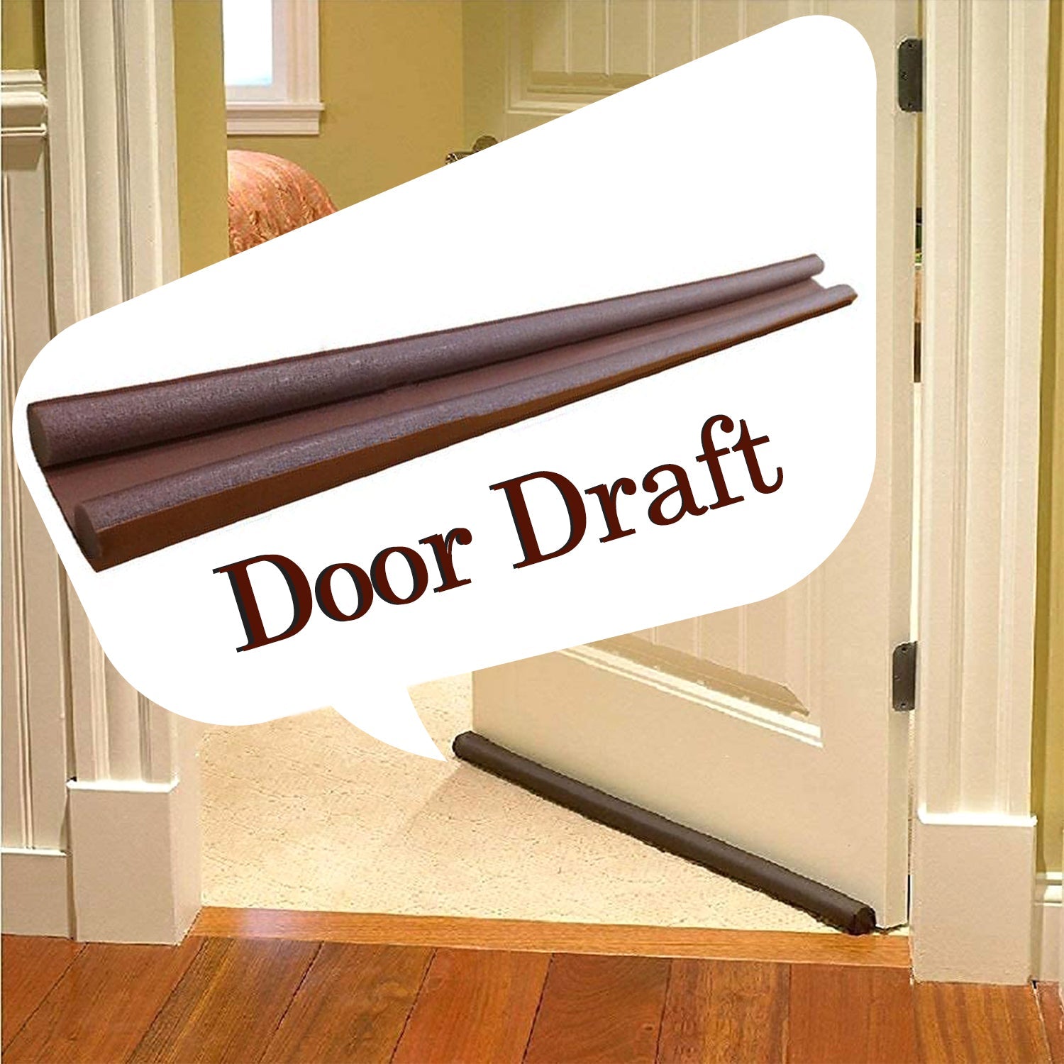 1752 Twin Door Draft Stopper/Guard Protector for Doors and Windows 