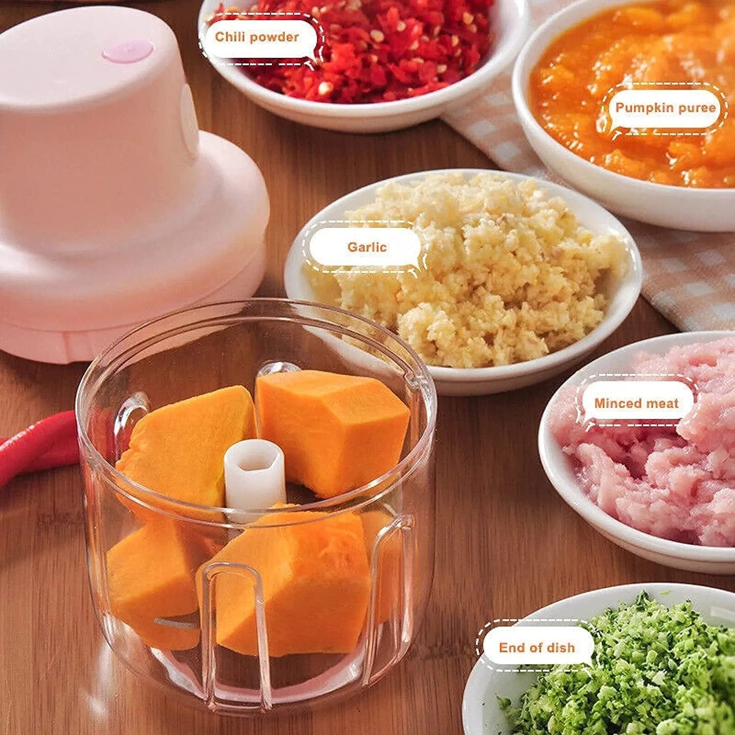 2374 Electric Mini Garlic Chopper (250ml) 