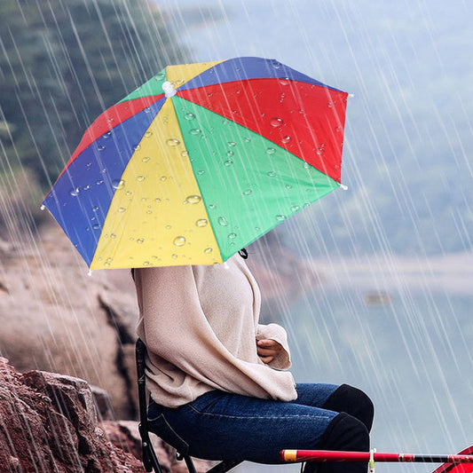 1445 Hands Free Umbrella Hat to Protect from Sun & Rain 