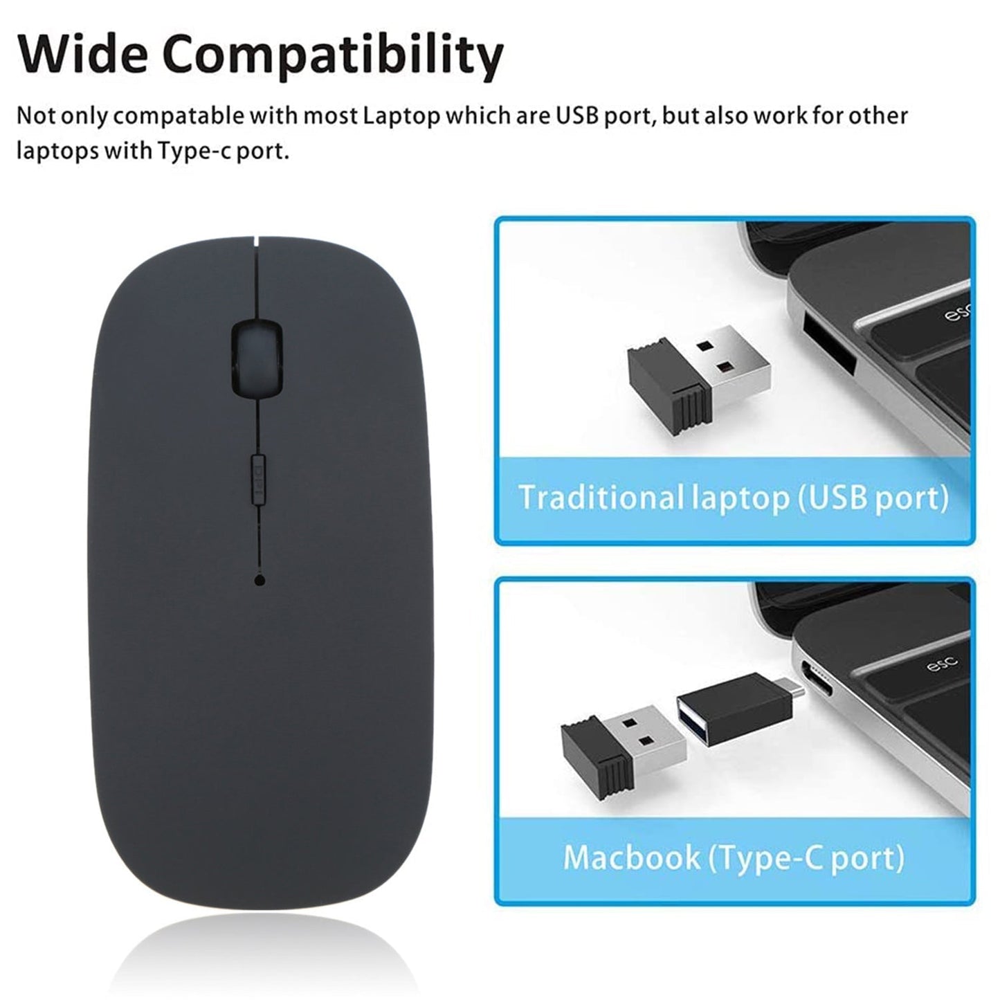 6077 Wireless Mouse for Laptop/PC/Mac/iPad pro/Computer 