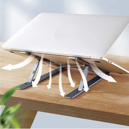 Laptop Stand for Desk | Metal Portable Laptop Stand, with 7 Adjustable Angles | Laptop Riser, Phone, and Tablet Stand | Compatible for All Laptop