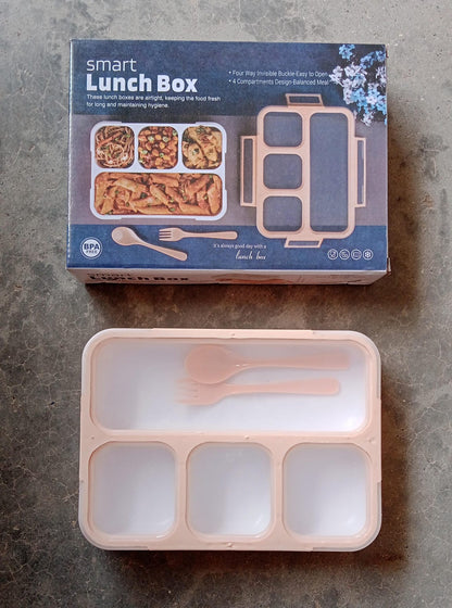 Lunch Box 4 Compartment With Leak Proof Lunch Box For School & Office Use