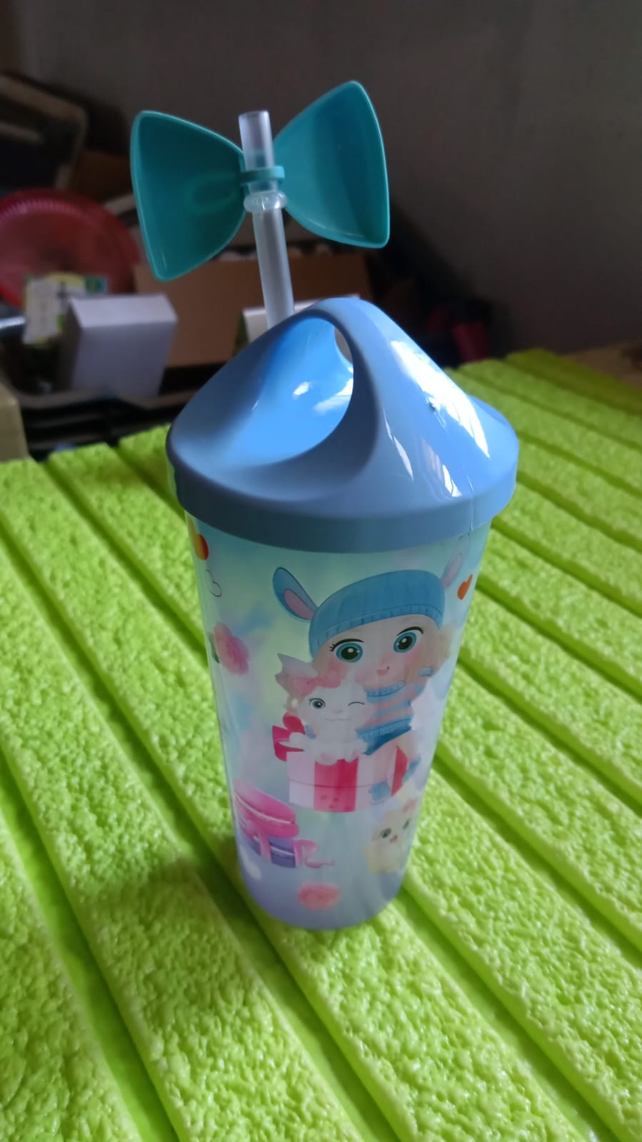 LED Light Unicorn Water Bottle with Straw & Lid for Kids