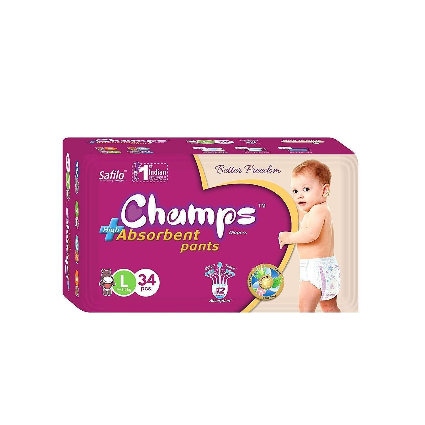 Premium Champs High Absorbent Pant Style Diaper Small Size Diaper 42 Pcs