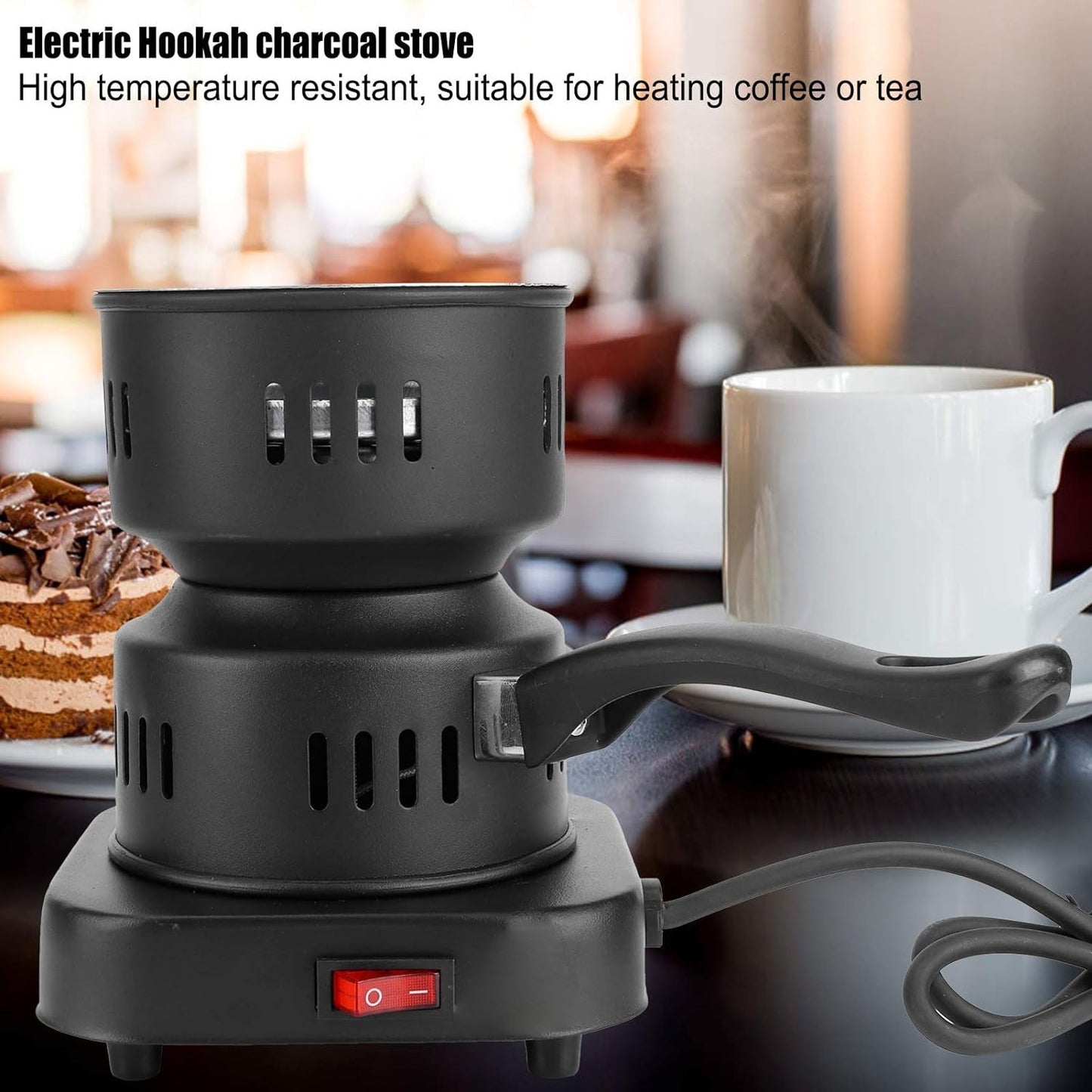 Heating Stove, Tubular Heating Stove Hot Plate Stove,  Heat‑Resistant Coating for Home, Camping Cooking, Mini Electric Tea Coffee Heater